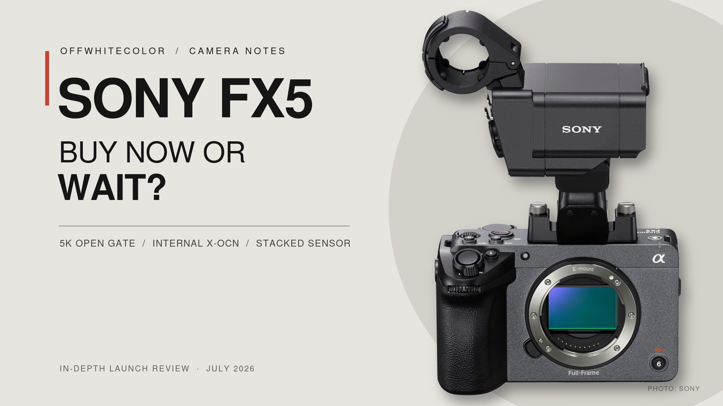 Sony FX5 Review: Buy Now or Wait for Firmware?